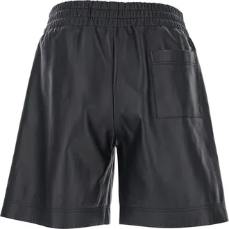 Gucci Mens Black Bermuda Shorts With Elasticated Waist Lamb