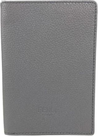 Fendi Pre-owned Paspoorthoes - unisex - Vintage Accessoires - Grijs - ONE Size - Leer - Vintage