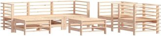 vidaXL 7 Piece Garden Lounge Set Solid Wood Pine Vidaxl