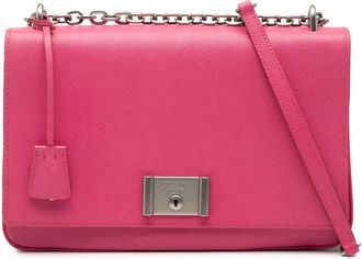 Prada Pre-owned Prada Saffiano Lux Lock Chain Flap WUYNWN0CCKGVMM9F