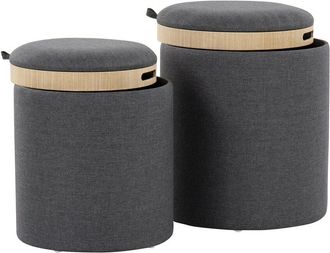 LumiSource Tray Nesting Ottoman Set