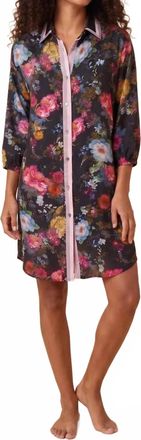 Johnny Was Button Down Shirt Dress In Baccara