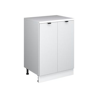 Vicco Armario De Cocina Para Techo Inclinado R-line, Ondulaci&oacute;n Blanca, 60 Cm Sin Inclinaci&oacute;n Con 2 Puertas, Vicco