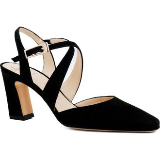 Amalfi By Rangoni Fagiolo Ankle Strap Pump - Multiple Widths Available in Black Cashmere at Nordstrom, Size 9.5