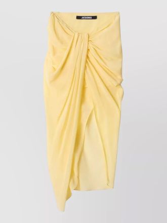 Jacquemus draped asymmetric midi wrap skirt