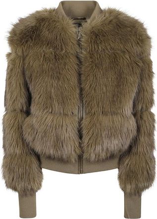 Patrizia Pepe Faux Fur & Shearling Jassen - Dames - Jassen - Groen - S - Jassen