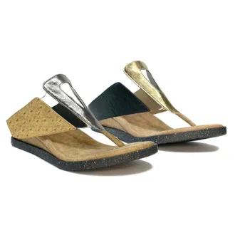 Modzori Grazia Reversible Sandal In Tan/black