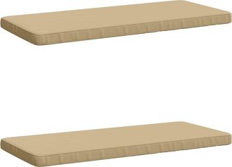 vidaXL Cojines Para Banco De 2 Piezas Vught 2 Uds. 100% Poli&eacute;ster Vidaxl