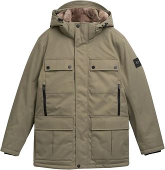 Tom Tailor Jassen, Heren, Groen, 2Xl, Fieldjacket met capuchon