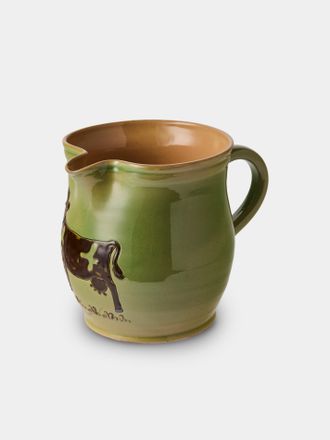 Poterie d'&Eacute;vires Cows Hand-Painted Ceramic Medium Jug