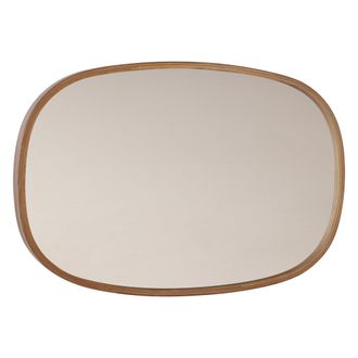 Dmora Espejo Forenza, Forma Ovalada, Tipo De Pared, Estructura Transparente, 55x38h Cm Marr&oacute;n Nogal