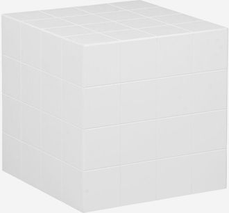 Sweeek Mesa De Centro O Auxiliar C&uacute;bica Efecto Azulejos De Cemento, 40cm