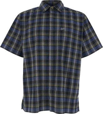 ERL Check Short Sleeve Shirt - Heren - Korte mouwen Overhemden - Grijs - XL - Overhemden