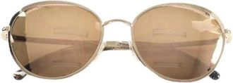Chanel Pre-owned Plastic Zonnebril - Dames - Vintage Accessoires - Geel - ONE Size - Vintage
