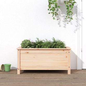 vidaXL Jardinera Madera Maciza De Pino 82,5x40x39 Cm Vidaxl