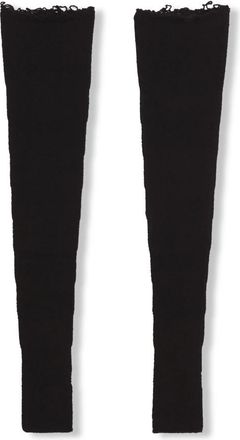Cortana Lange Kasjmier en Wollen Armwarmers - Dames - Handschoenen - Zwart - ONE Size - Wol - Accessoires