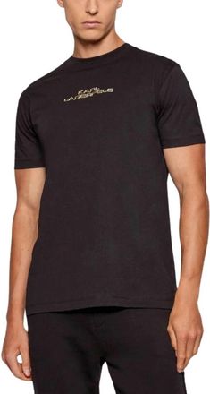 Karl Lagerfeld T-shirt met ronde hals - Heren - T-shirts - Zwart - L - Katoen - Tops