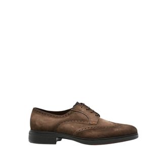 Santoni Easy Brogues Derby - Heren - Nette schoenen - Bruin - 39 1/2 EU - Su&egrave;de - Schoenen
