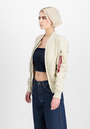 Alpha Industries Bomberjacke ALPHA INDUSTRIES MA-1 TT Light W, Damen, Gr. XS, weiss (vintage wei&szlig;), Obermaterial: 100% Nylon, Futter: 100% Nylon, Jacken Bomberjacke