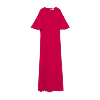 P.A.R.O.S.H. Framboosroze Flutter Mouw Jurk - Dames - Maxi kleedjes - Roze - M - Kleedjes