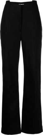 J.W.Anderson Zwarte Broek met Inzetstukken - Dames - Wijde Broeken - Zwart - 2XS - Katoen - Broeken