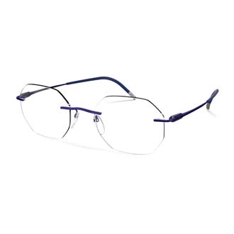 Silhouette Glasses, unisex, Blue, Size: 53 MM Purist Optical Frame