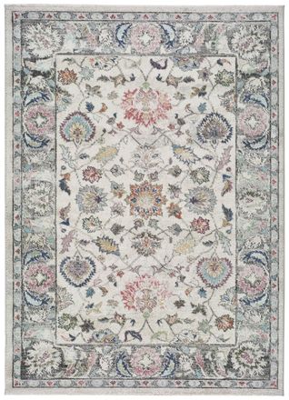 Atticgo Alfombra vintage crema/rosa/multicolor 200x290 cm