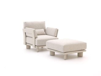 Bellagio la vita attrattiva Bellagio Battuello lounge tuinstoel met voetenbank