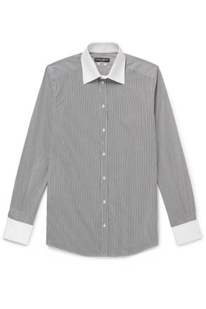 Dolce & Gabbana Martini Slim-Fit Striped Cotton-Poplin Shirt