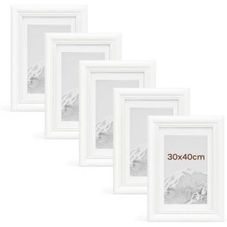 Woltu 5x Cornice Foto da tavolo da muro 30x40cm, Bianco - Woltu