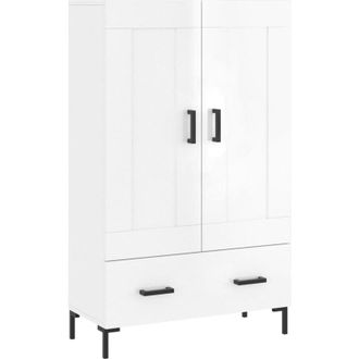 vidaXL Highboard High Gloss White 69.5x31x115 cm Engineered Wood Vidaxl