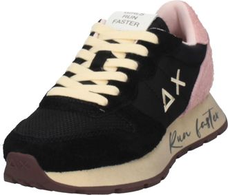 Sun 68 Ally Vintage Z45207 Womens Sneakers Leather Mixed Black, Black, 8.5 UK