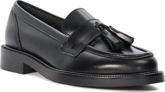 Dune London Ladies Garda Wide Fit Leather Tassel Loafers Size UK 3 Flat Heel Black