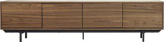 Miliboo Miliboo - Mueble Tv Vintage De Nogal Y Metal 200 Cm Manny