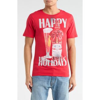Goodie Two Sleeves Bud Light Happy Holidays Graphic T-Shirt in Red at Nordstrom Rack, Size Xx-Large