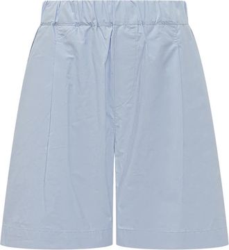 A Paper Kid Popeline Shorts - Heren - Korte Broeken - Blauw - XL - Leer - Korte Broeken