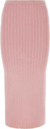 Alessandra Rich Pink Stretch Cotton Blend Skirt