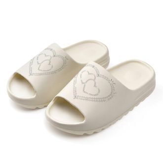Generic Diamond Heart Slides for Women Men Soft Thick Bottom Coconut Slippers Sandals for Bathroom Beach
