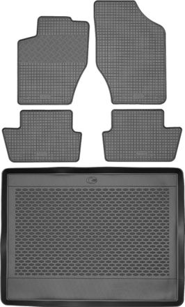 OEM Juego De Alfombrillas De Goma Para Coche Y Maletero Para Citro&euml;n C4 Ii Hatchback (2011-2017)