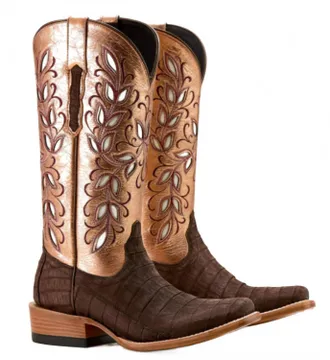 Ariat Womens Futurity Silk Western Boot In Brown