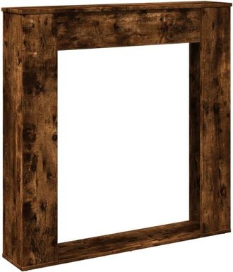 vidaXL Fireplace Surround Smoked Oak 100x20x100 cm Engineered Wood Vidaxl