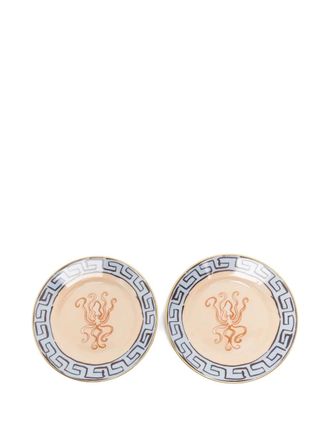 Ginori 1735 Twee borden met print - Beige