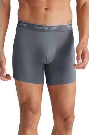 Tommy John 3-Pack Second Skin 6-Inch Stretch Modal Boxer Briefs in Black/turbulence/monument at Nordstrom, Size X-Large