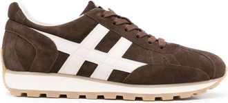 Hogan Brown Suede Calfskin Sneakers
