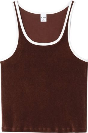 Re/Done Canotta con scollo ampio - Marrone