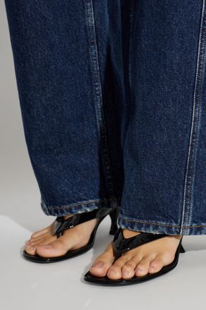 Dolce & Gabbana Leather Heeled Mules, Womens, Black