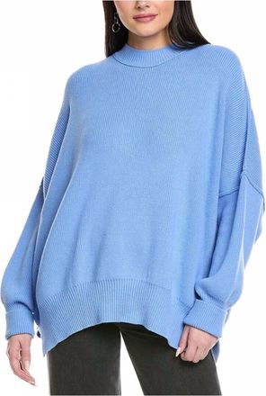 Free People Easy Street Tunic Sweater In Vista Blue