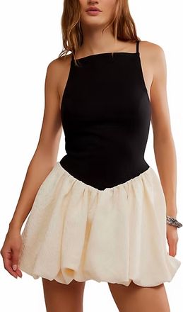 Free People Tinsel Kiss Mini Dress In Black Tie Combo