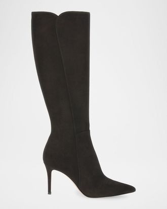 Gianvito Rossi 85mm Suede Knee-High Boots