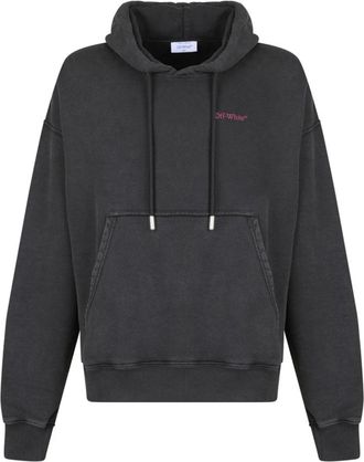 Off-white Hoodies, male, Black, Size: M Bacchus Skate Hoodie in Black and Dark Pink